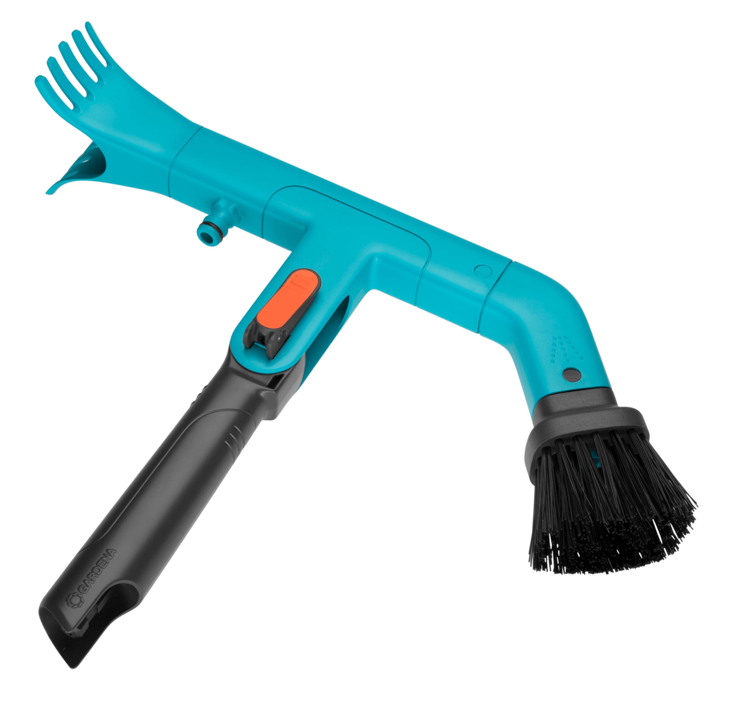 Gardena 3651-20 Combisystem Gutter Cleaner with Water Connection - Easy Roof & Gutter Cleaning Tool - Works With/Without Handle - German-Made for Home Maintenance