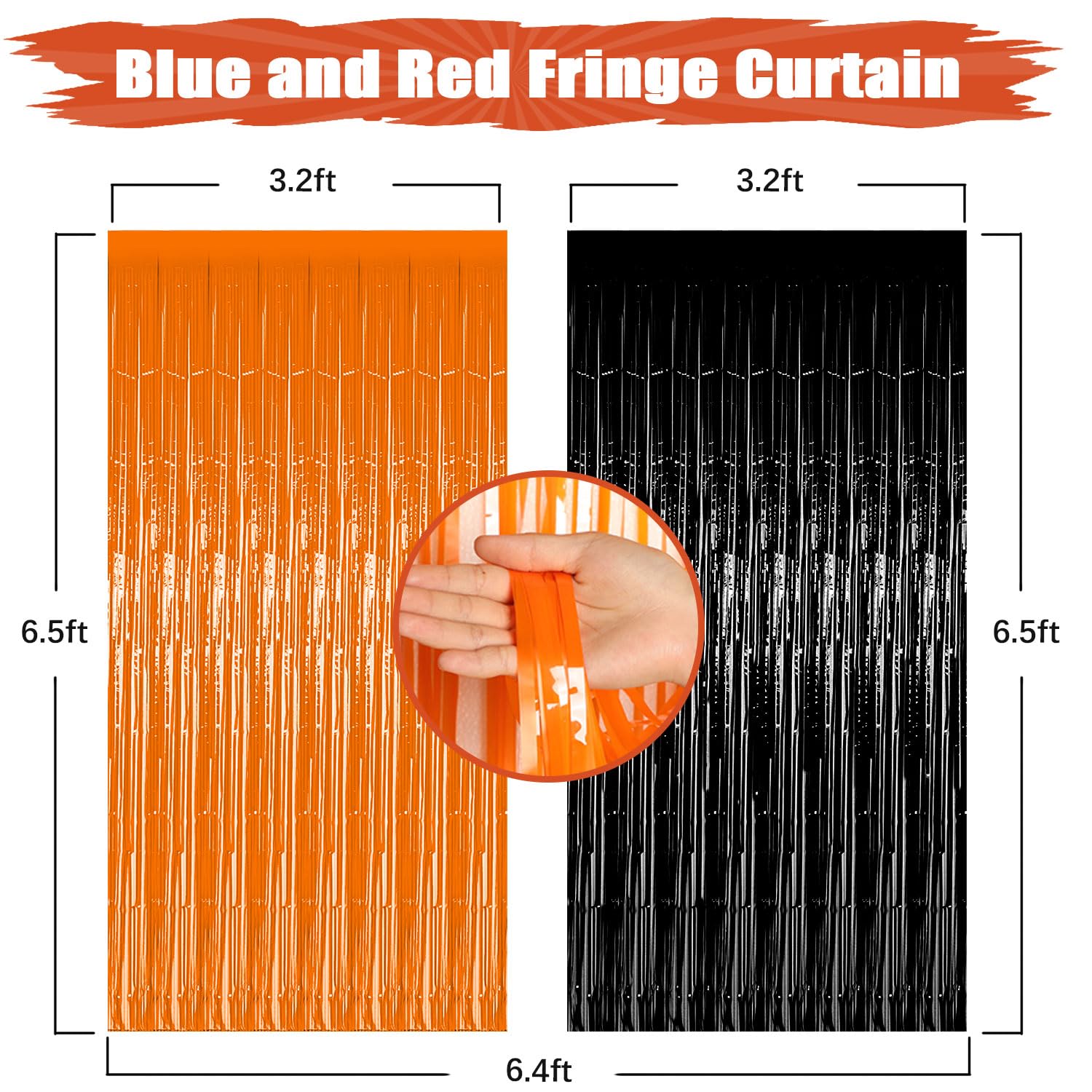 2025 Graduation Party Decorations Kit - Orange & Black Balloon Garland Arch, Mylar Foil Fringe Curtain - High School & College Graduation Party Supplies for Class of 2025 | Perfect for Graduation Ceremony, Photo Backdrops & Celebration Decor