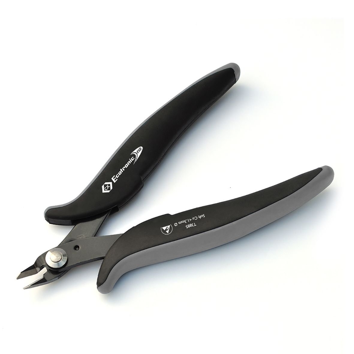 C.K Tools T3885 Ecotronic ESD Side Cutters - Precision Electronics Cutting Tool for Circuit Boards, Wires & DIY Projects | ESD Safe for Sensitive Components