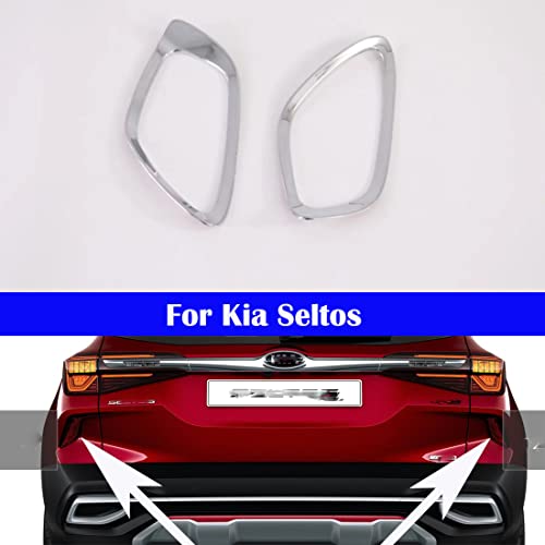 2 rear fog light frame silver