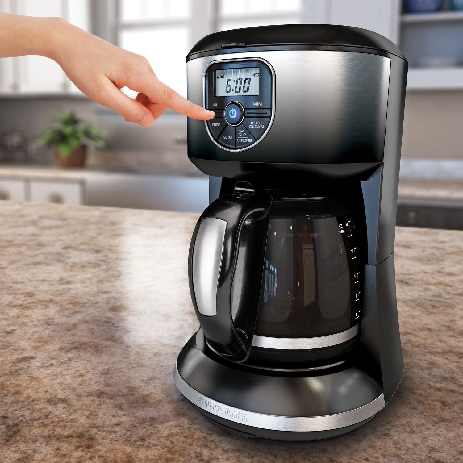 BLACK + DECKER CM4002BFC 12-Cup Programmable Coffee Maker with Auto Shut-Off - Certified Refurbished with Full Warranty - Perfect for Home, Office & Kitchen Use