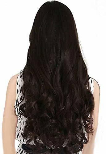 APOEM 24 Inch Natural Brown Curly/Wavy Hair Extensions & Wigs for Women - Perfect for Cosplay, Weddings, and Daily Styling