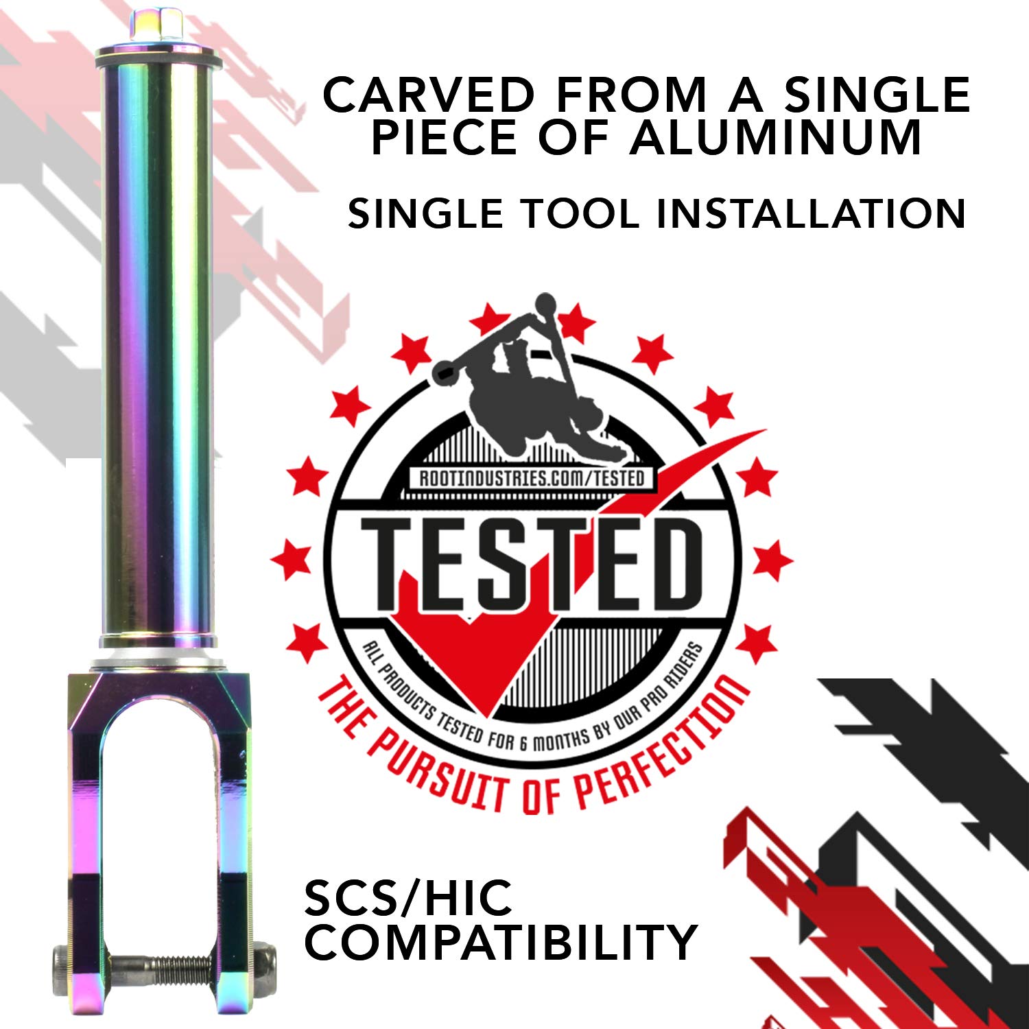 ROOT INDUSTRIES AIR Fork HIC/SCS & IHC - Professional Scooter Fork for 100-120mm Wheels - Universal Fit for Most Scooters - Durable Lightweight Aluminum Design - Perfect for Kids & Adult Scooters - Ideal for Street Riding, Park Tricks & Commuting