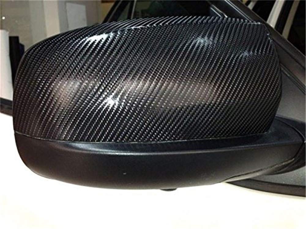 4D Black Carbon Fiber Vinyl Wrap Sticker - Air Release Technology, Anti-Wrinkle, Easy to Install (12