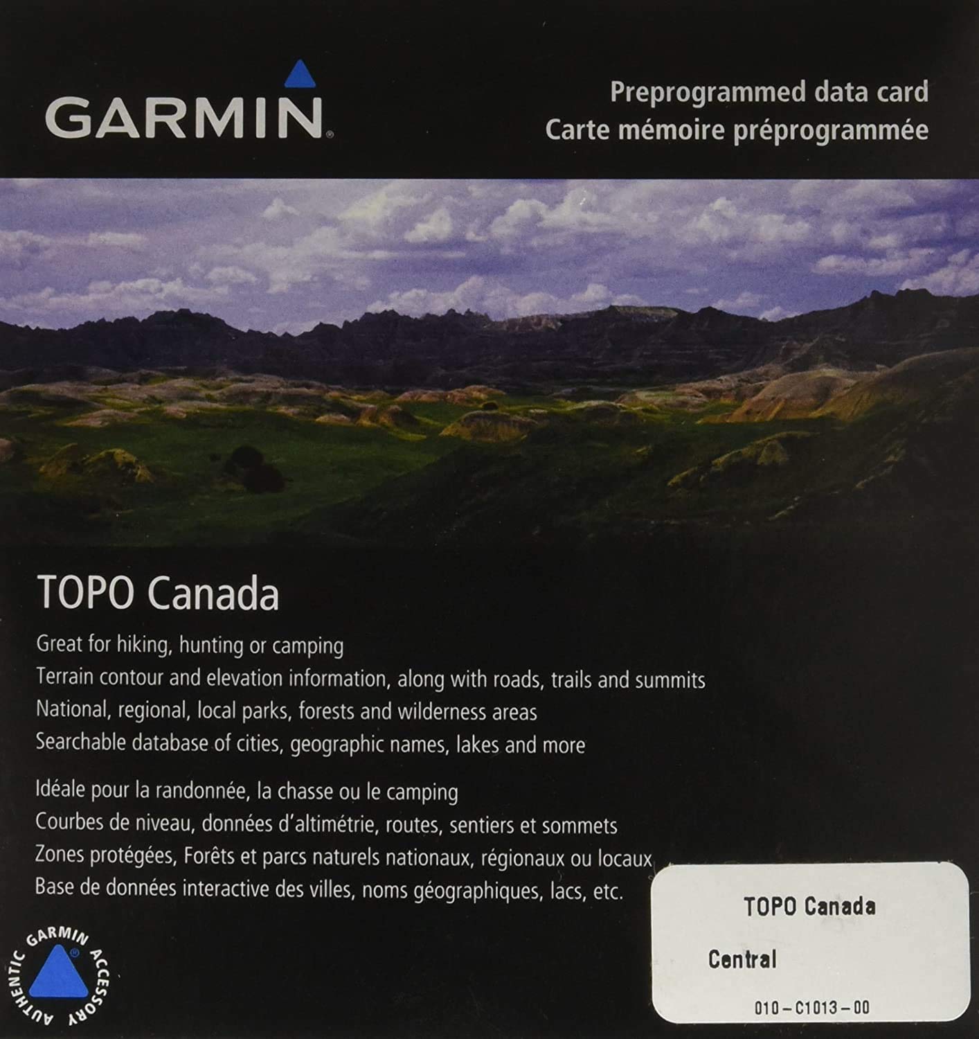Garmin TOPO! Central Canada Map microSD Card - Detailed GPS Maps for Hiking, Camping & Outdoor Adventures in Canada