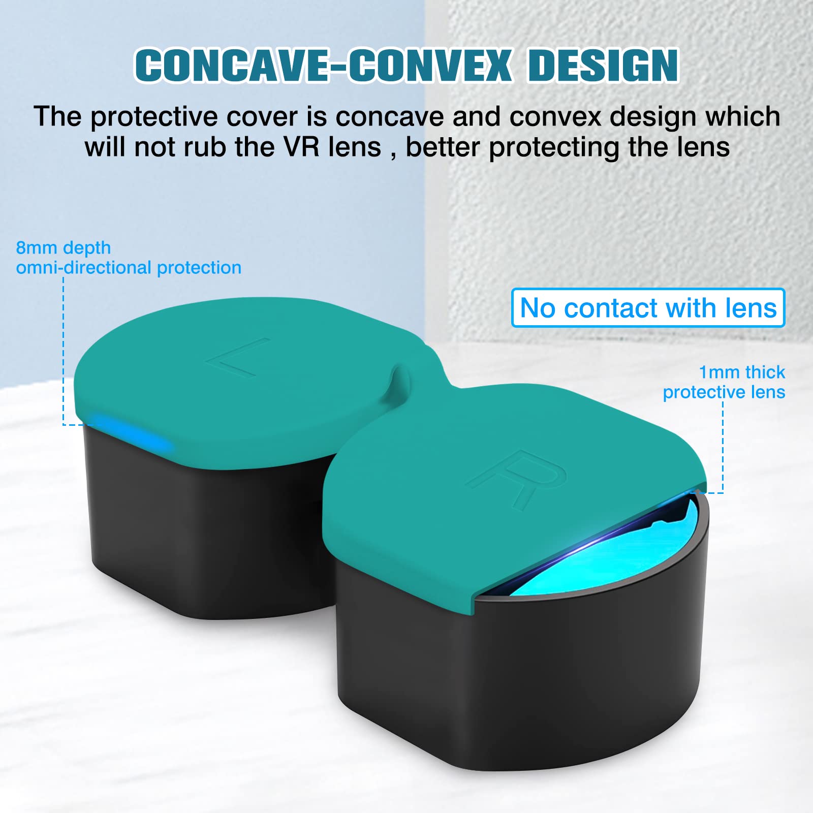 PS VR2 Silicone Lens Protector - Anti-Scratch, Dust Proof & Washable Cover - Lightweight Protective Case for PlayStation VR2 Headset Glasses Accessories (Green) - Perfect for Gaming Sessions & VR Headset Protection