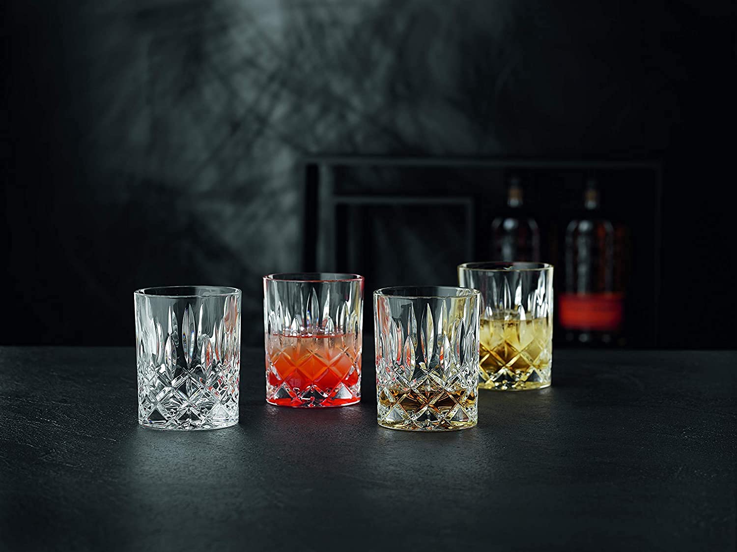 Nachtmann Noblesse Collection Whiskey Glasses - Set of 4 Crystal Clear 10-Oz Tumblers for Scotch, Bourbon, Cocktails & Liquor | Dishwasher Safe | Perfect for Home Bar, Dinner Parties & Gifts