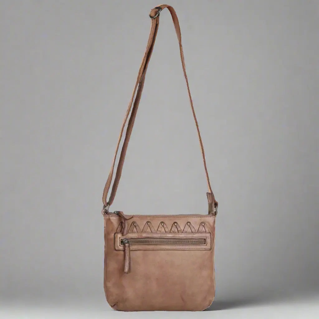 MET V Stitch Crossbody Leather Bag for Women - Stylish & Durable Handbag with Adjustable Strap - Perfect for Work, Travel & Everyday Use