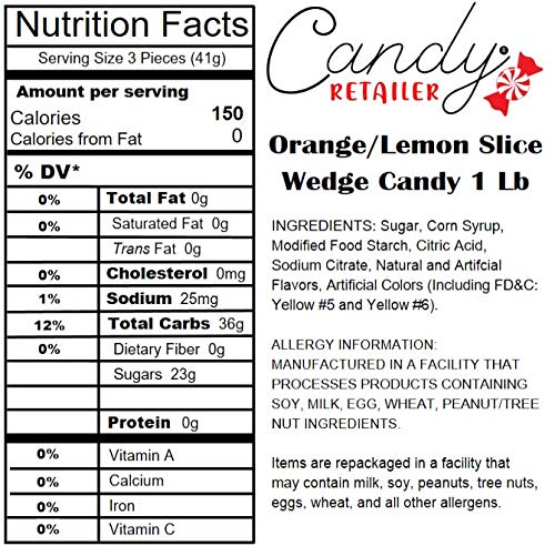 Orange & Lemon Slice Wedge Candy - 1 Lb Bulk Sour Gummy Candies for Parties, Gifts & Snacking | Wholesale Candy Retailer