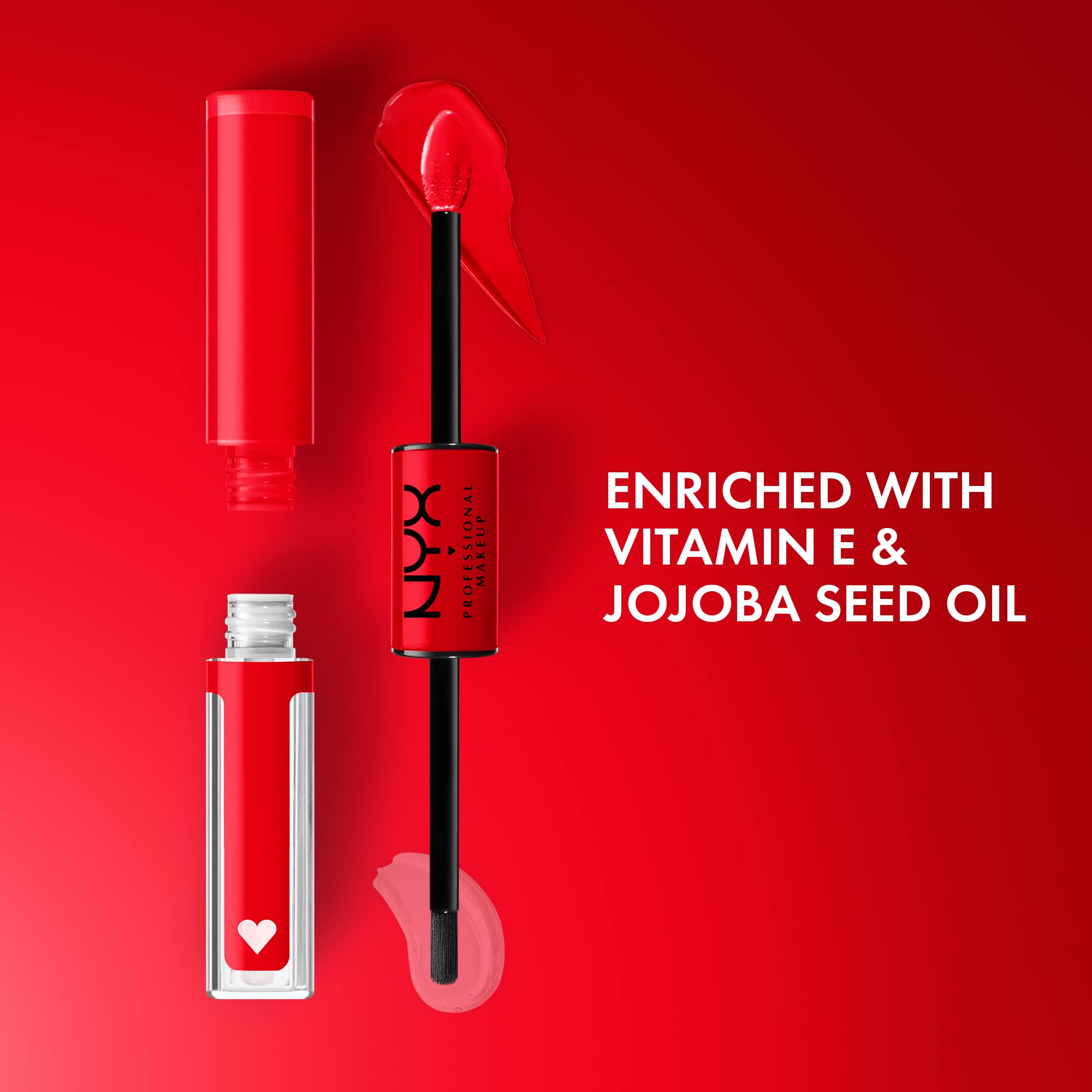 NYX PROFESSIONAL MAKEUP Shine Loud High Pigment Liquid Lipstick - Long Lasting Matte Lipstick with Clear Gloss Top Coat, Rebel In Red (Warm Red) | Perfect for Parties, Date Nights & Special Occasions