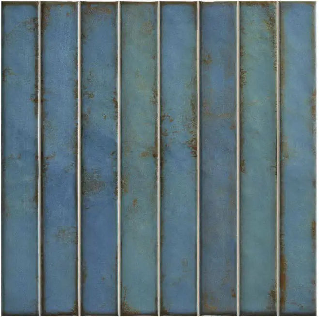 Vibrant Spanish Ceramic Brick Tiles for Wall Decor - Turquoise Blue Handmade Tiles for Kitchen Backsplash, Bathroom & Outdoor Accent Walls