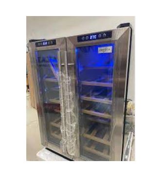 Farfalla FWC 2D42 18-Bottle Dual Zone Electric Wine Cooler Refrigerator - Perfect for Home, Office, or Restaurant Wine Storage