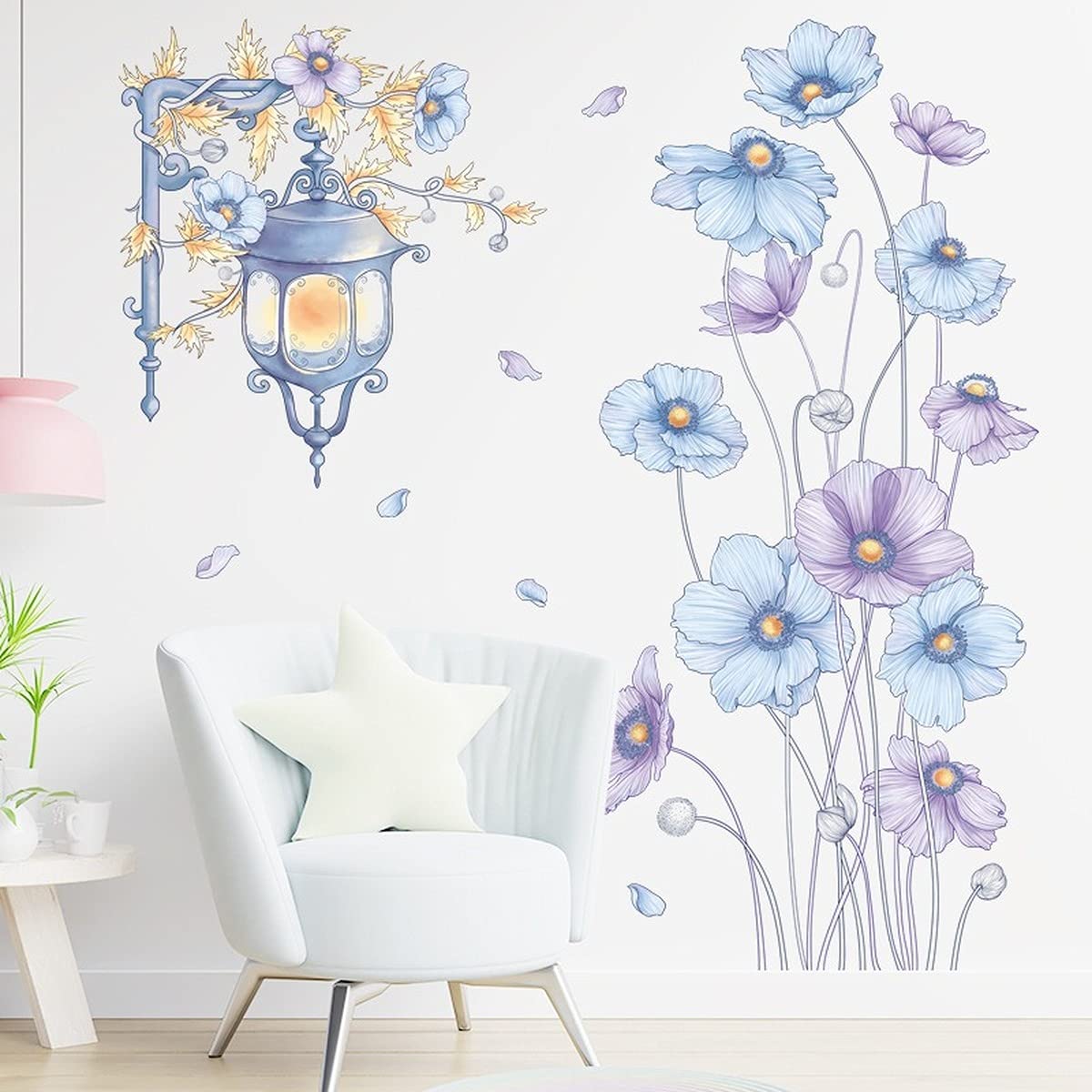 Arawat 3D Flower Wall Decals - Peel and Stick Wall Murals for Bedroom, Living Room, Nursery Decor | DIY Home Wall Art Stickers | Easy to Apply & Remove | Perfect for Home, Office, Wedding Decorations