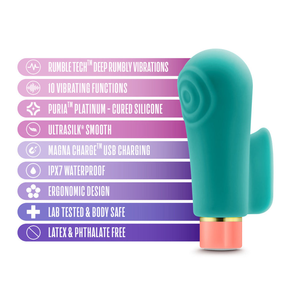 Aria Sensual AF Ergonomic Finger Vibrator - Waterproof & Rechargeable Clitoral Stimulator for Women - Perfect for Solo Play & Couples Intimacy