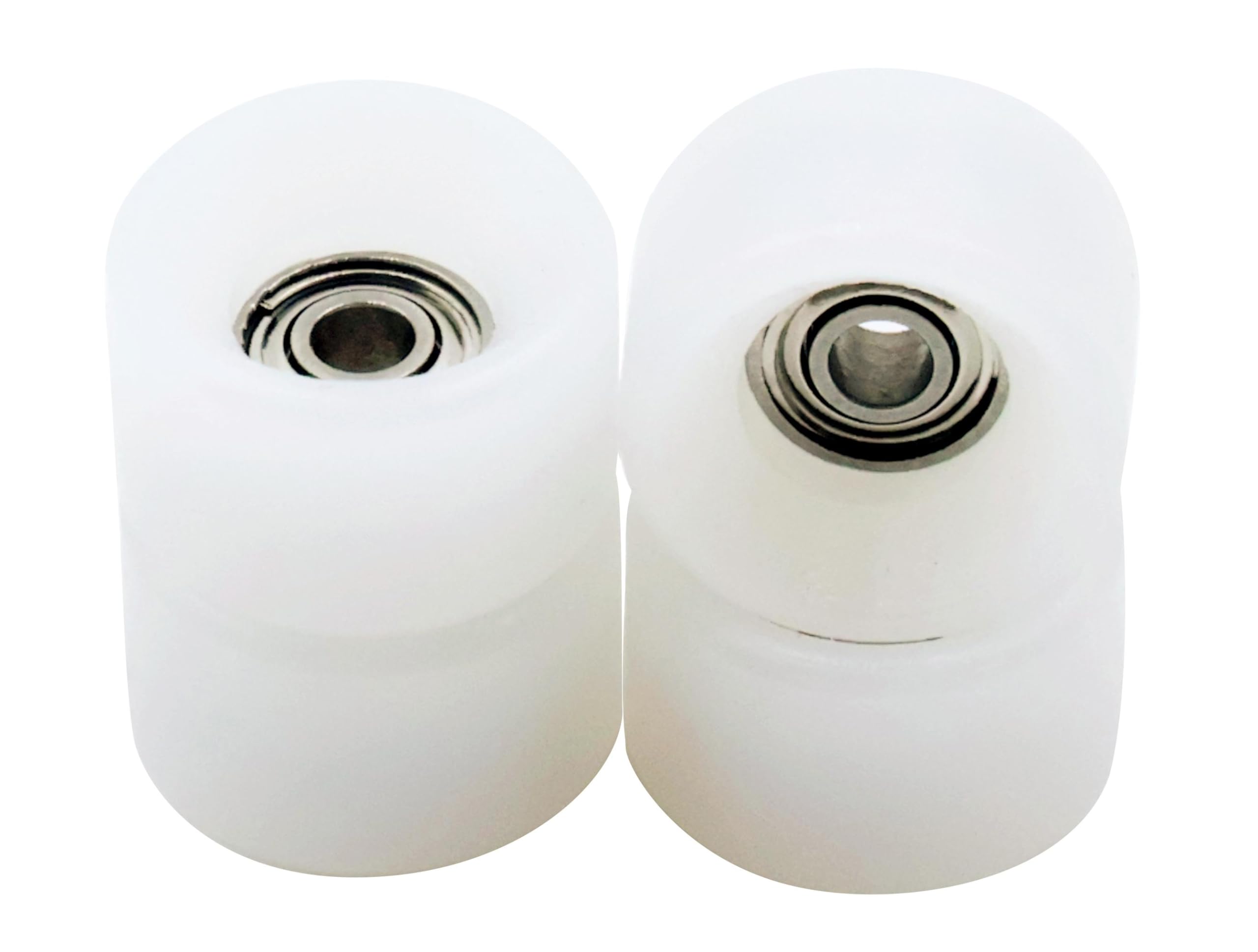 65D Urethane Fingerboard Wheels - Pro Bowl Shape Skateboard Wheels for Tech Decks (White) - Perfect for Finger Skateboarding Tricks & Mini Ramp Riding