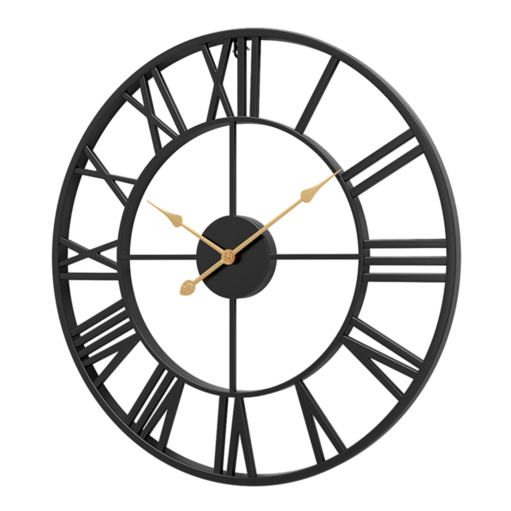 Amrai Vintage Silent Digital Wall Clock - Round Retro Decor Clock with Easy Read Numbers, Non-Ticking Battery Operated (40cm/50cm/60cm) - Perfect for Living Room, Bedroom, Office & Home Decor