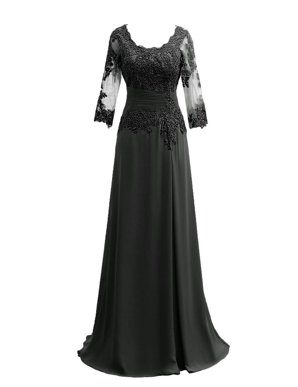 Elegant Chiffon Mother of The Bride Dresses | Lace Wedding Guest Evening Gowns for Women | Half Sleeve Formal Attire for Weddings, Receptions & Special Occasions