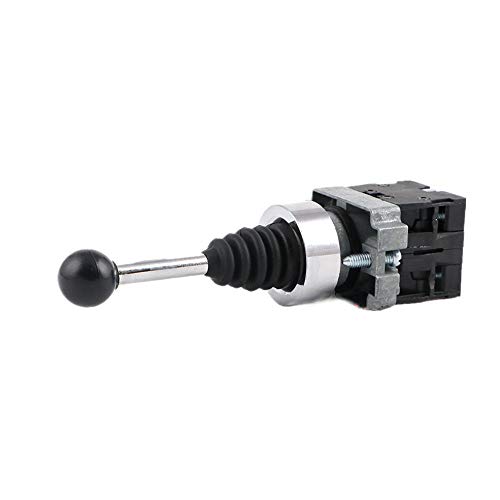 XD2PA12CR 2-Position Latching Maintained Wobble Stick Joystick Switch - 2 Direction Lock Master Rocker Switch for Industrial Control Panels, Machinery, and Heavy Equipment