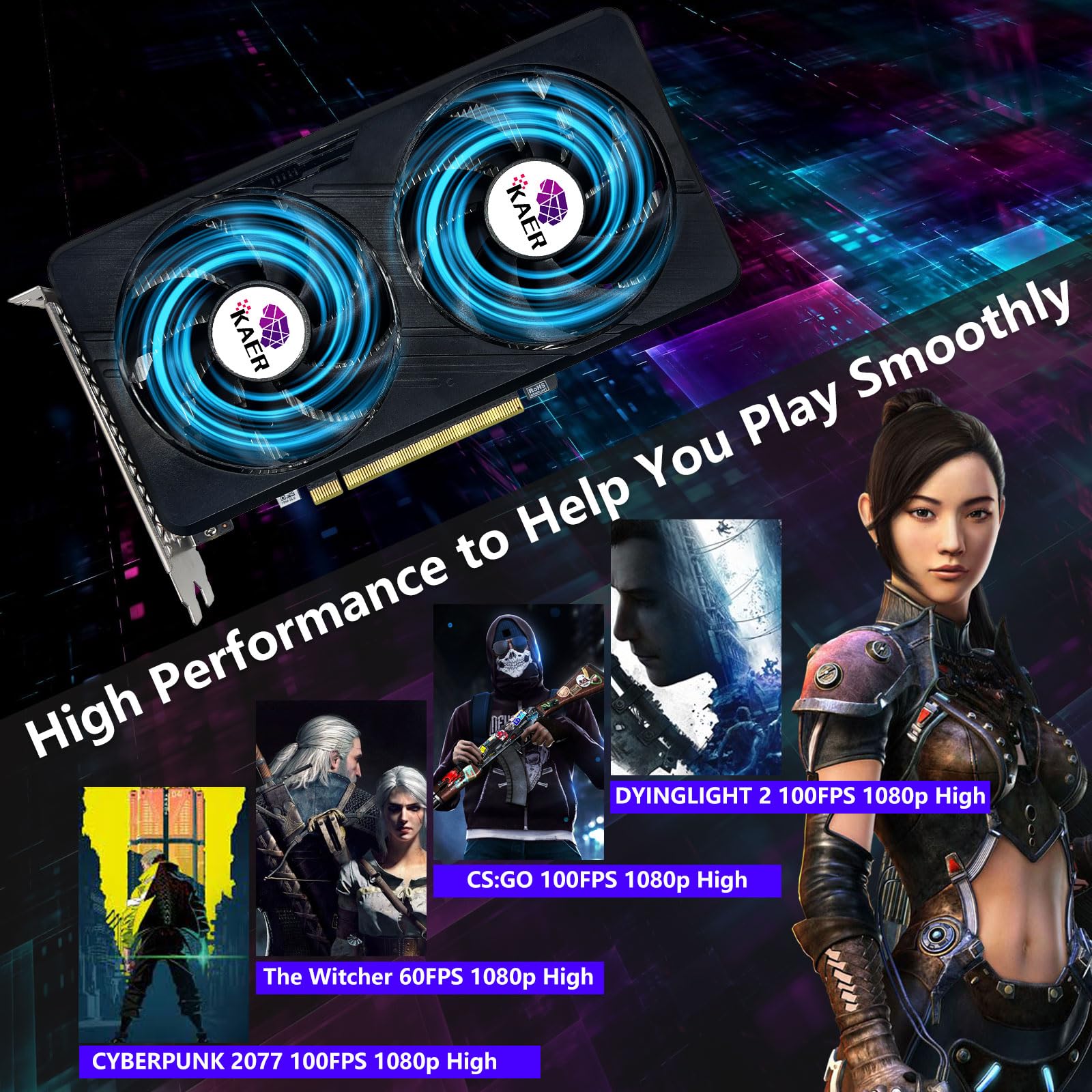 NVIDIA GeForce GTX 1060 3GB GDDR5 192-bit Gaming Graphics Card - Dual Fan, PCIe x16 2.0, DVI/HDMI/DP Output for PC Gaming, VR & 4K Video Editing