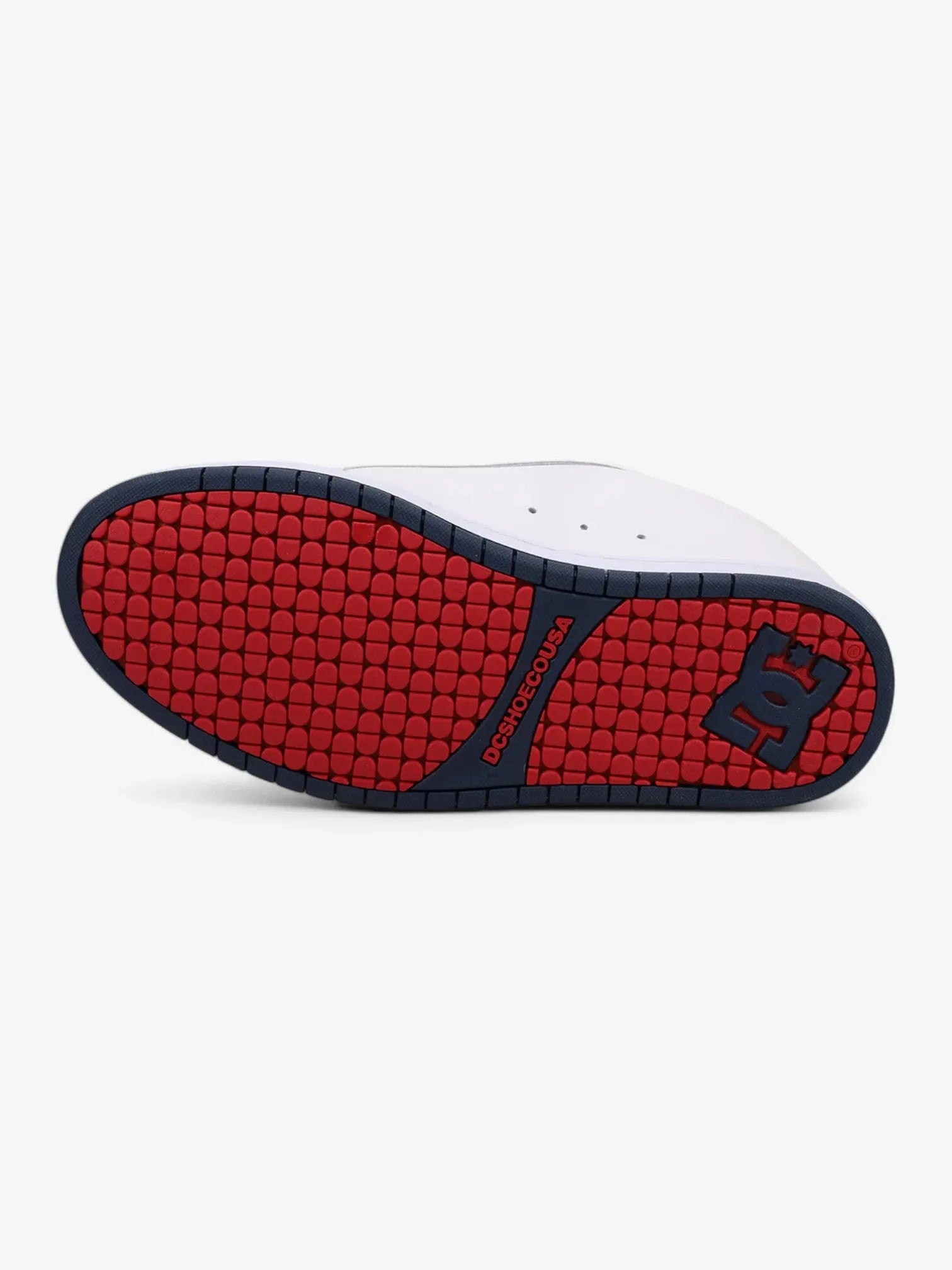 DC Court Graffik Skate Shoes for Men - White, Red & Blue - Lightweight & Durable Sneakers for Skateboarding, Streetwear & Casual Wear