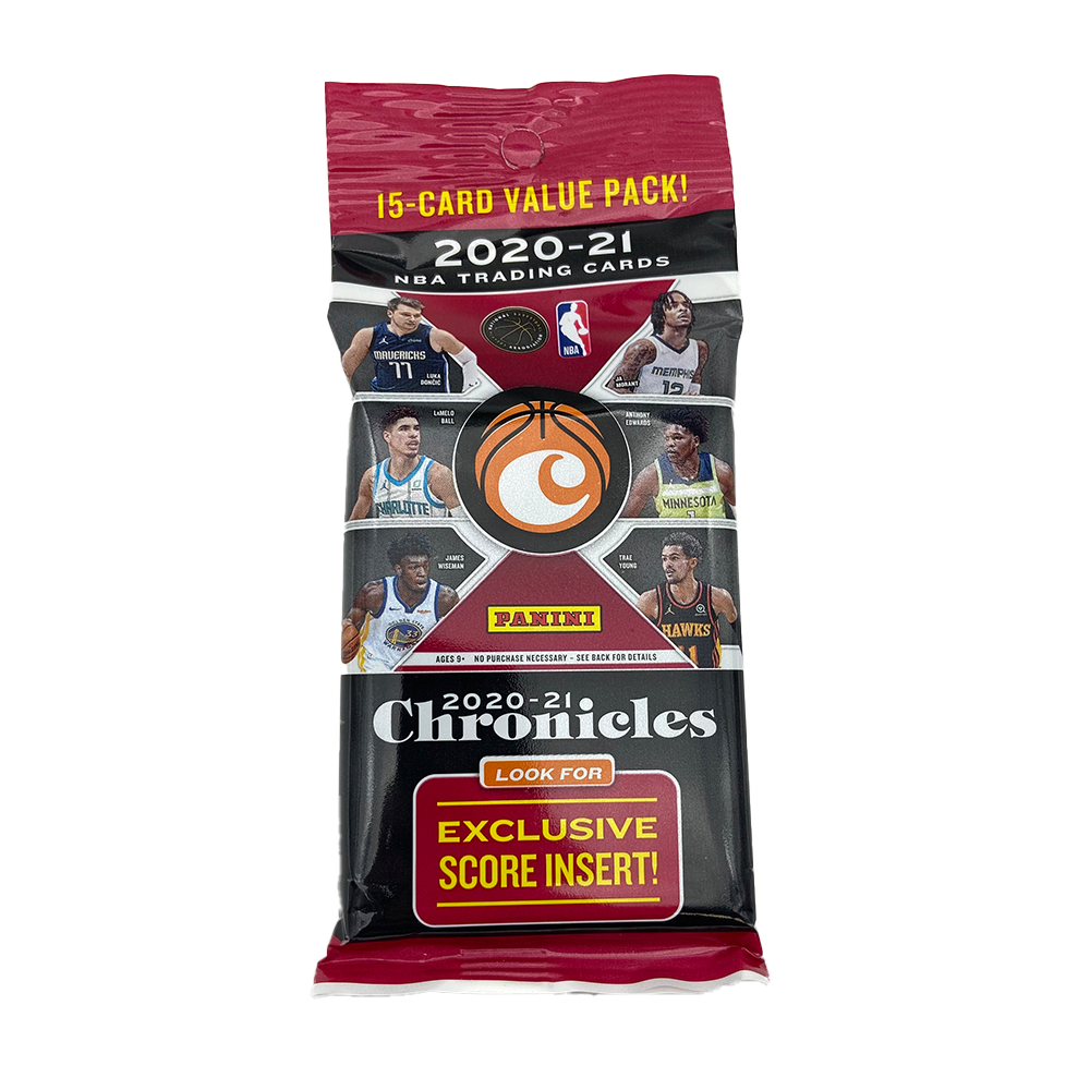 2020-21 Panini Chronicles Basketball Cello Pack - NBA Trading Cards for Collectors & Fans - Perfect for Gifts, Investments, and Game Day Excitement