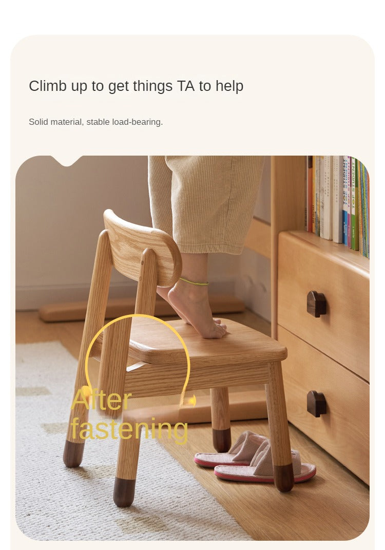 Premium Solid Oak & Beech Wood Kids Small Chair - Durable & Safe for Toddlers - Perfect for Playrooms, Bedrooms & Classrooms