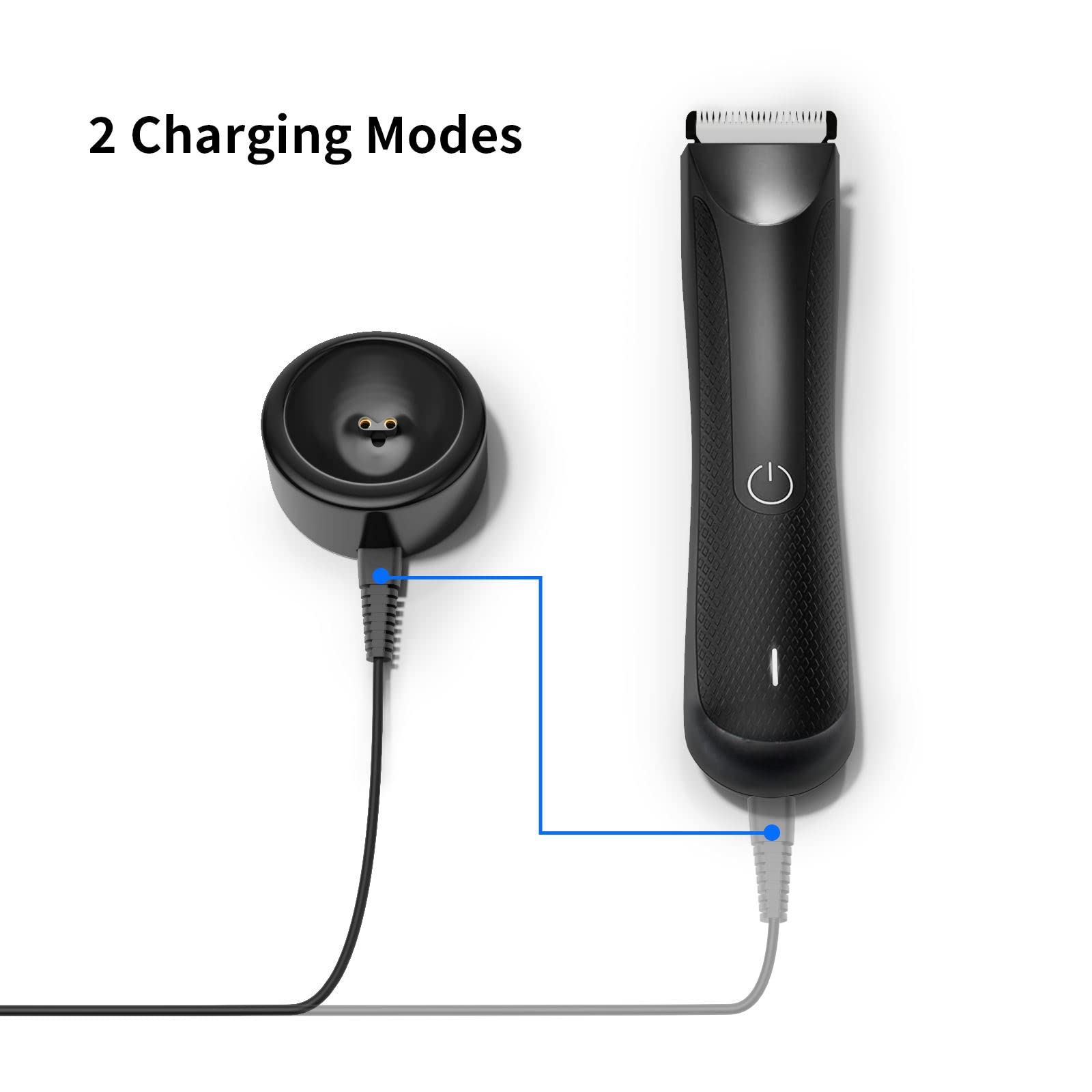 MANSCAPED Charging Dock Replacement - Compatible with Lawn Mower 3.0/2.0 Electric Groin Hair Trimmer & Weed Whacker Nose/Ear Trimmer - Power Cord Adapter - Perfect for Home Grooming & Travel Use