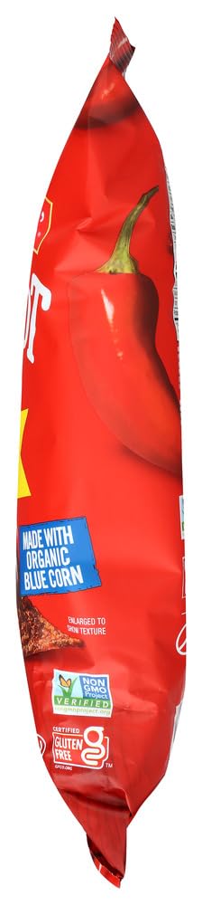 Organic Garden of Eatin' Red Hot Blue Corn Tortilla Chips - 16oz Pack of 12 | Gluten-Free, Vegan Snacks for Parties, Movie Nights & Healthy Munching