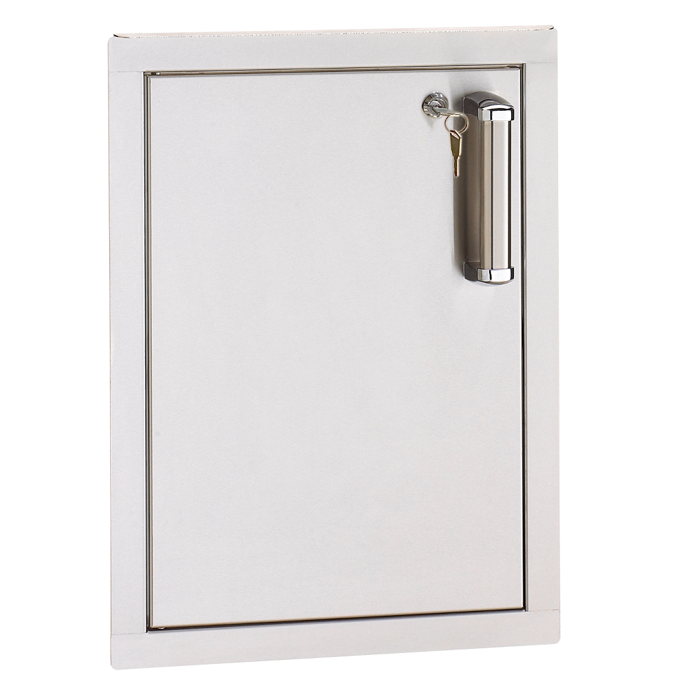 Fire Magic Flush Single Access Doors with Lock - Durable & Secure Outdoor Grill Cabinet Door for BBQ & Kitchen Use