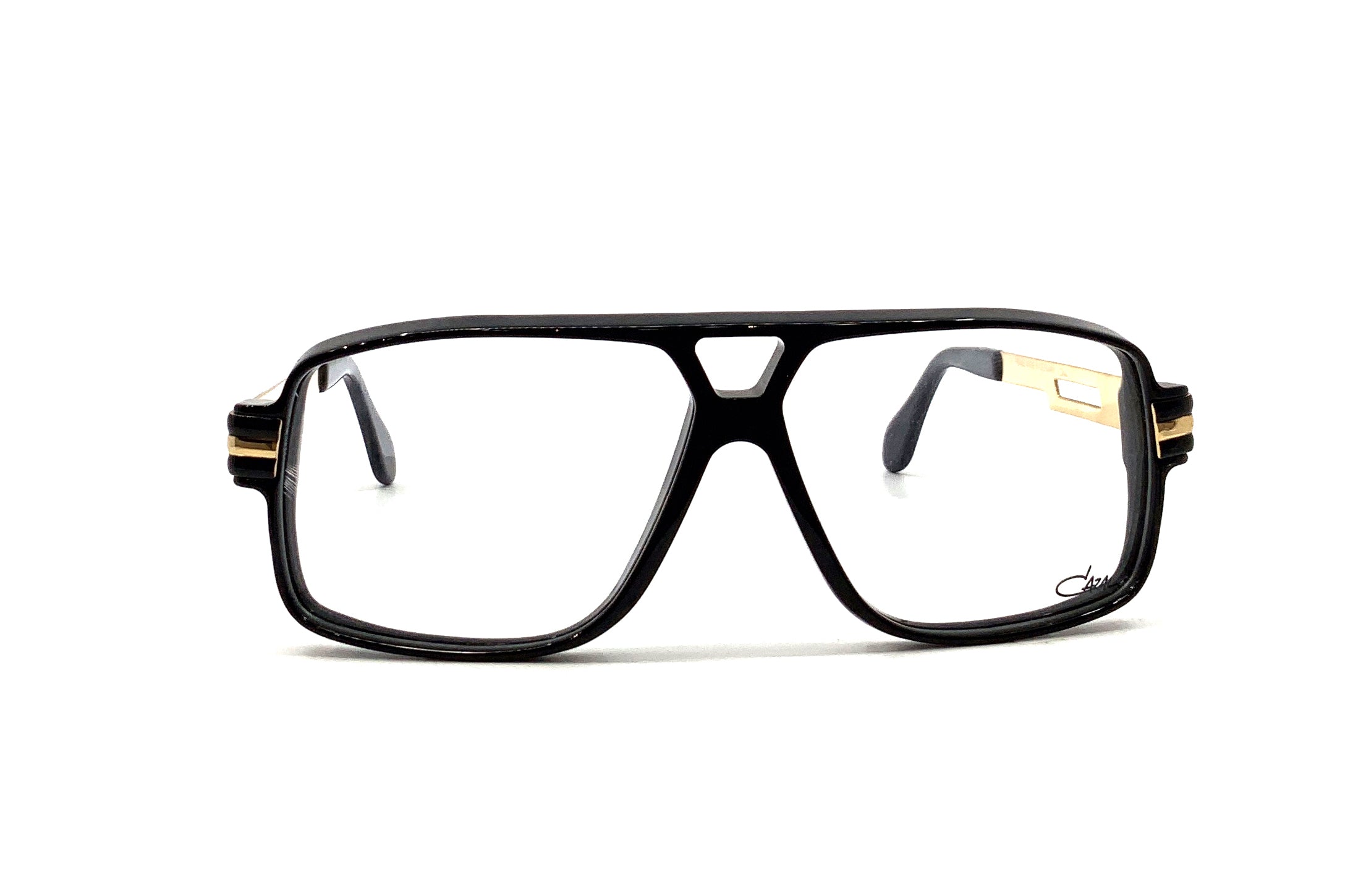 Cazal 6023 Sunglasses for Men & Women - Black/Gold Frame with UV Protection - Stylish Retro Aviator Glasses for Driving, Outdoor & Fashion