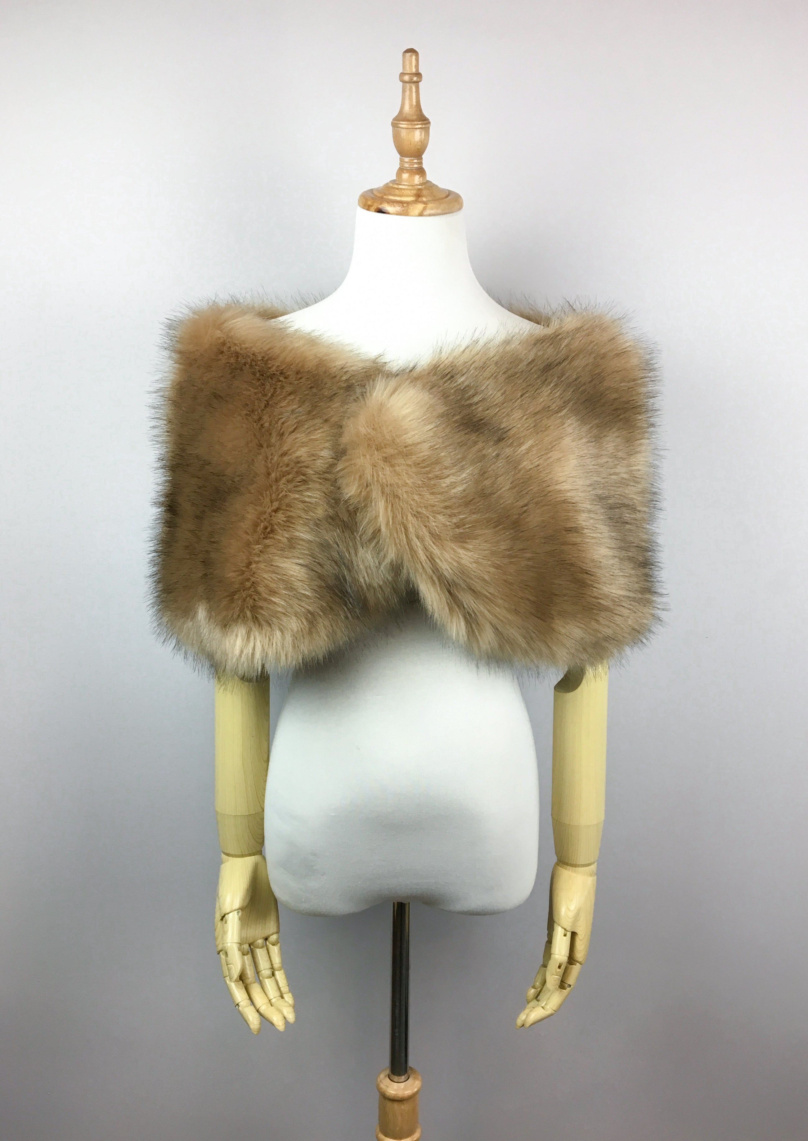 Luxury Brown Fur Wrap Shawl - Serena Brw03 | Soft & Warm Winter Fashion Accessory for Women | Perfect for Evening Parties, Weddings & Cold Weather Outfits