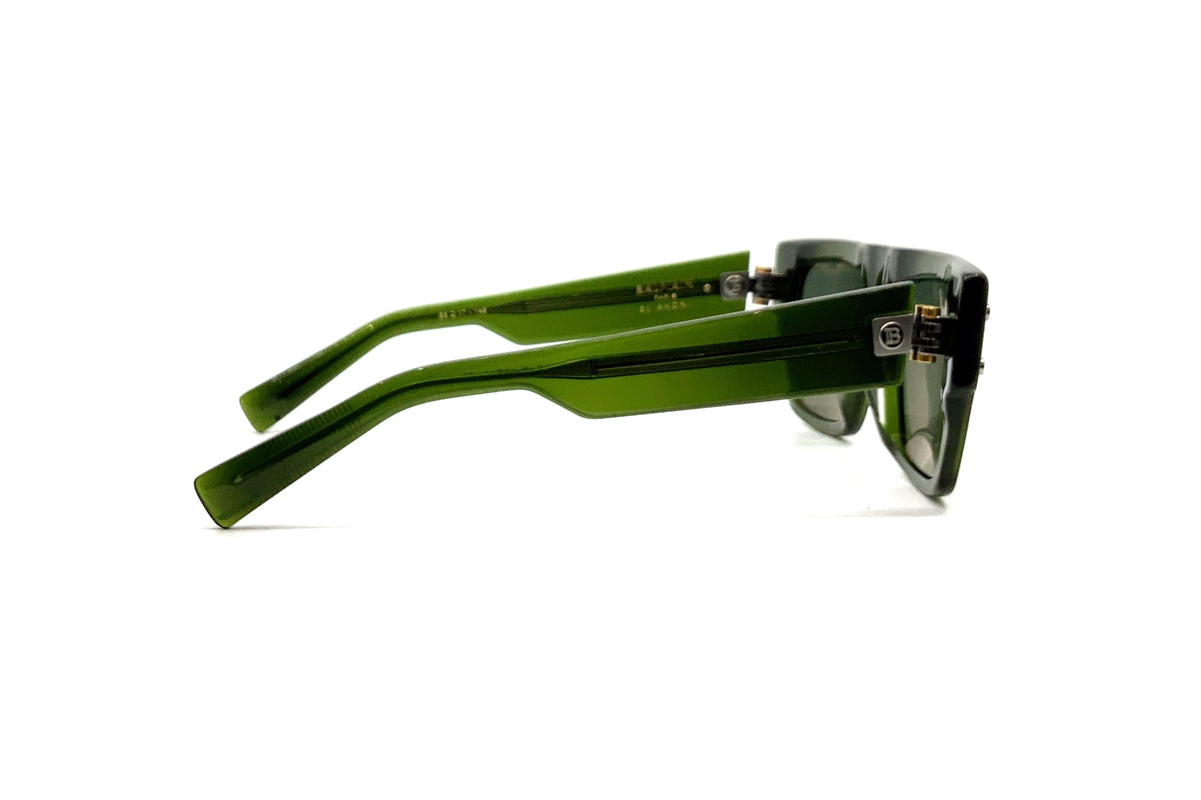 Balmain B III Sunglasses - Olive Green Aviator Style for Men & Women | UV Protection, Fashion Accessory for Outdoor Activities, Driving & Travel