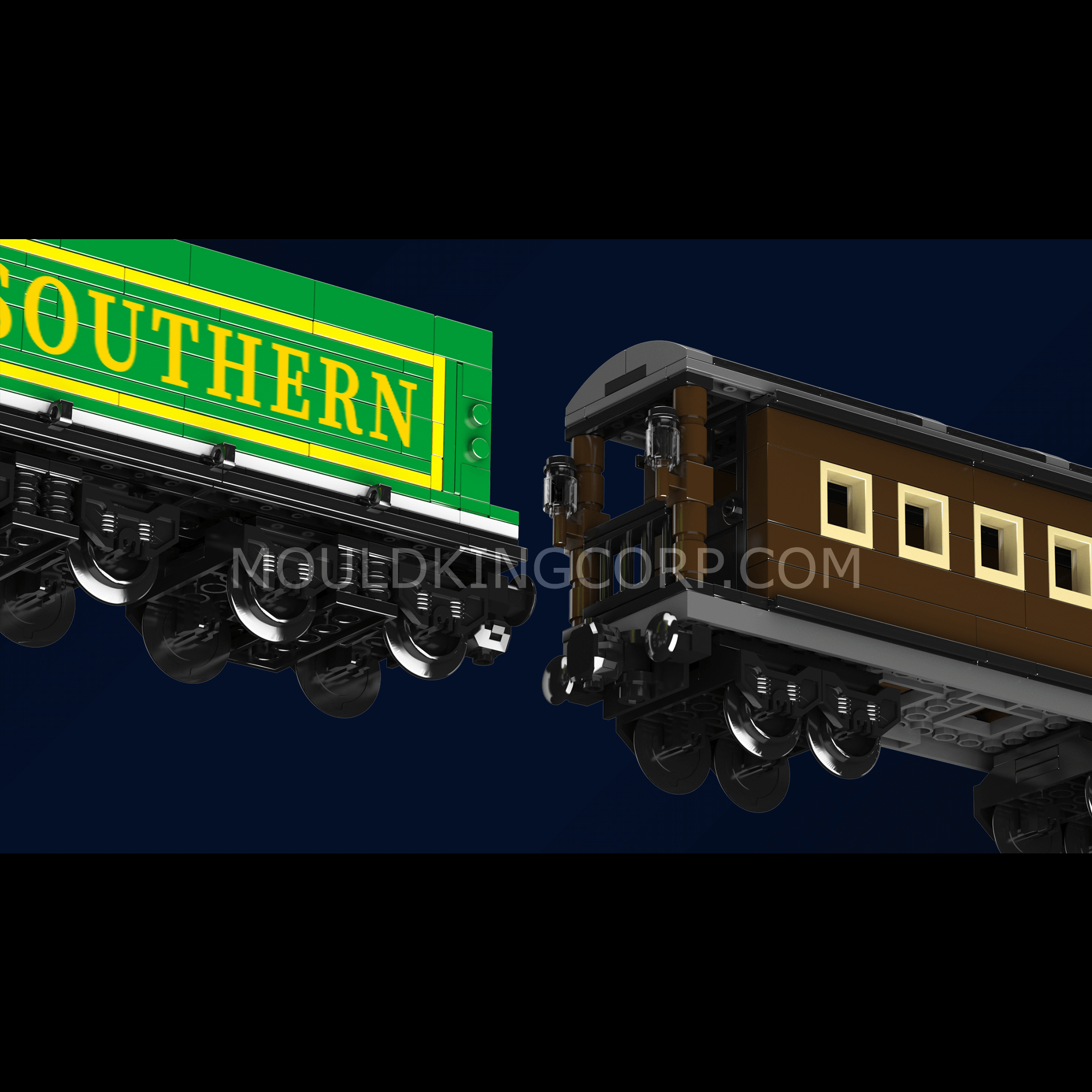 Mould King 12024 4-4-0 Steam Locomotive Building Blocks Set | 1,212 PCS | Model Train Toy for Adults & Kids | Perfect for Collectors, DIY Projects & Home Decoration