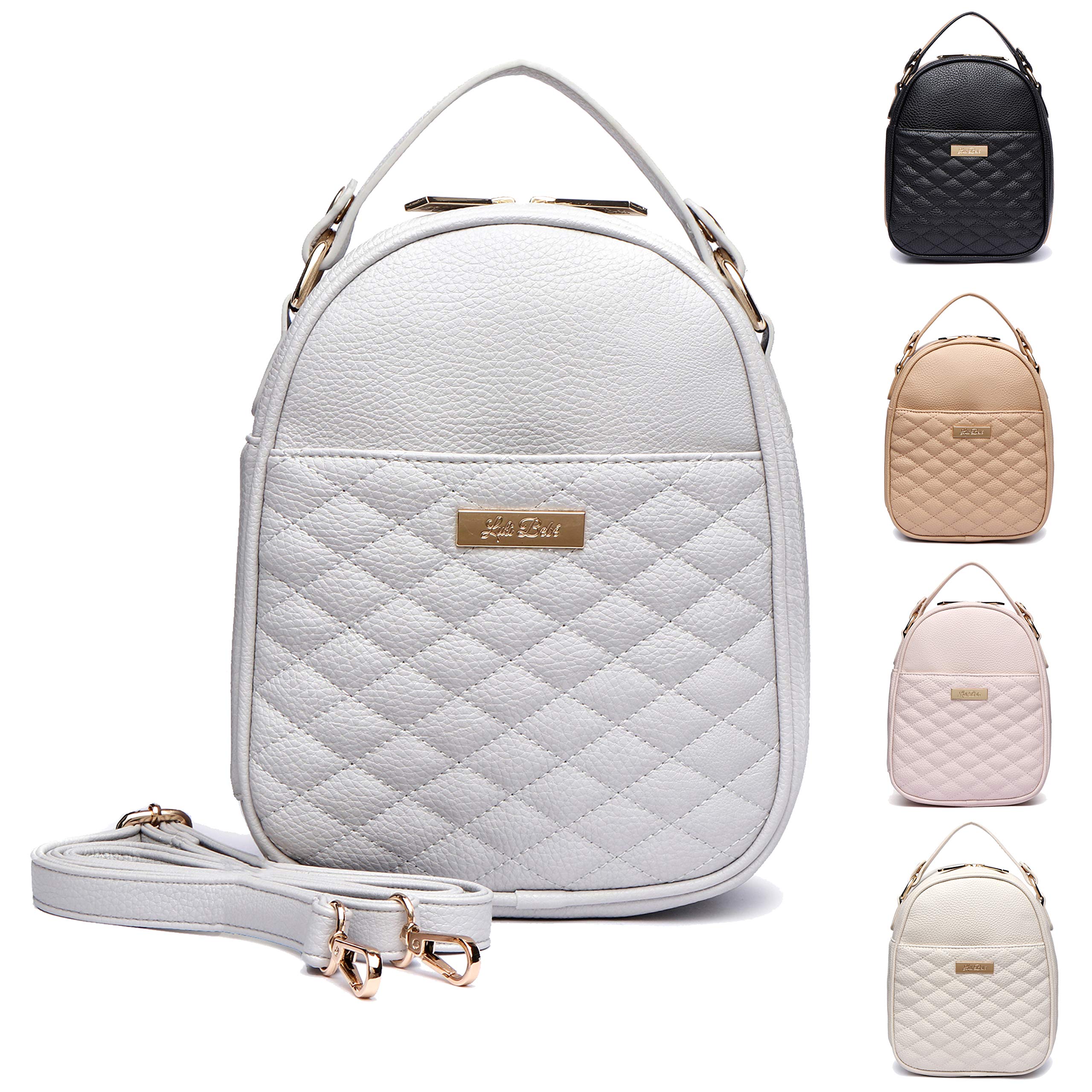 Luli Bebe Monaco Mini Insulated Lunch Bag for Women - Stylish Thermal Food Carrier with Adjustable Shoulder Strap, Perfect for Baby Food, Office Lunch & Picnic Snacks (Stone Grey) | Ideal for Work, School & Outdoor Activities