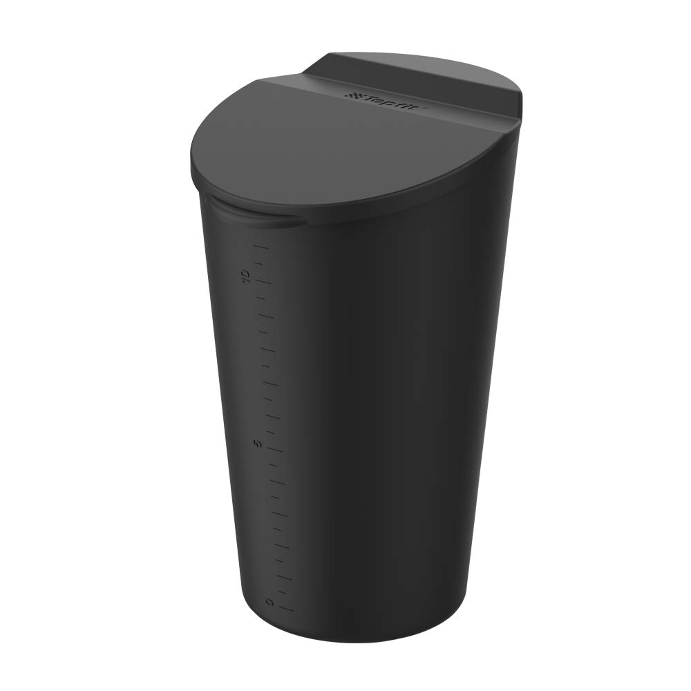 ThinSGO Car Silicone Trash Can with Lid - Leakproof Cup Holder Garbage Bin for Vehicles, Auto, Home & Office - Compact Car Accessories for Road Trips, Commuting & Workspace Organization (Black)