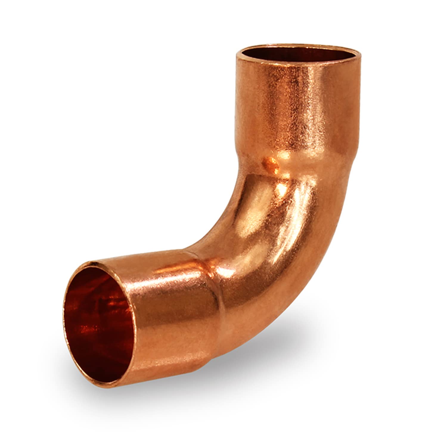 90 Degree C x C Copper Long Radius Elbow Fitting with Two Solder Cups - 4