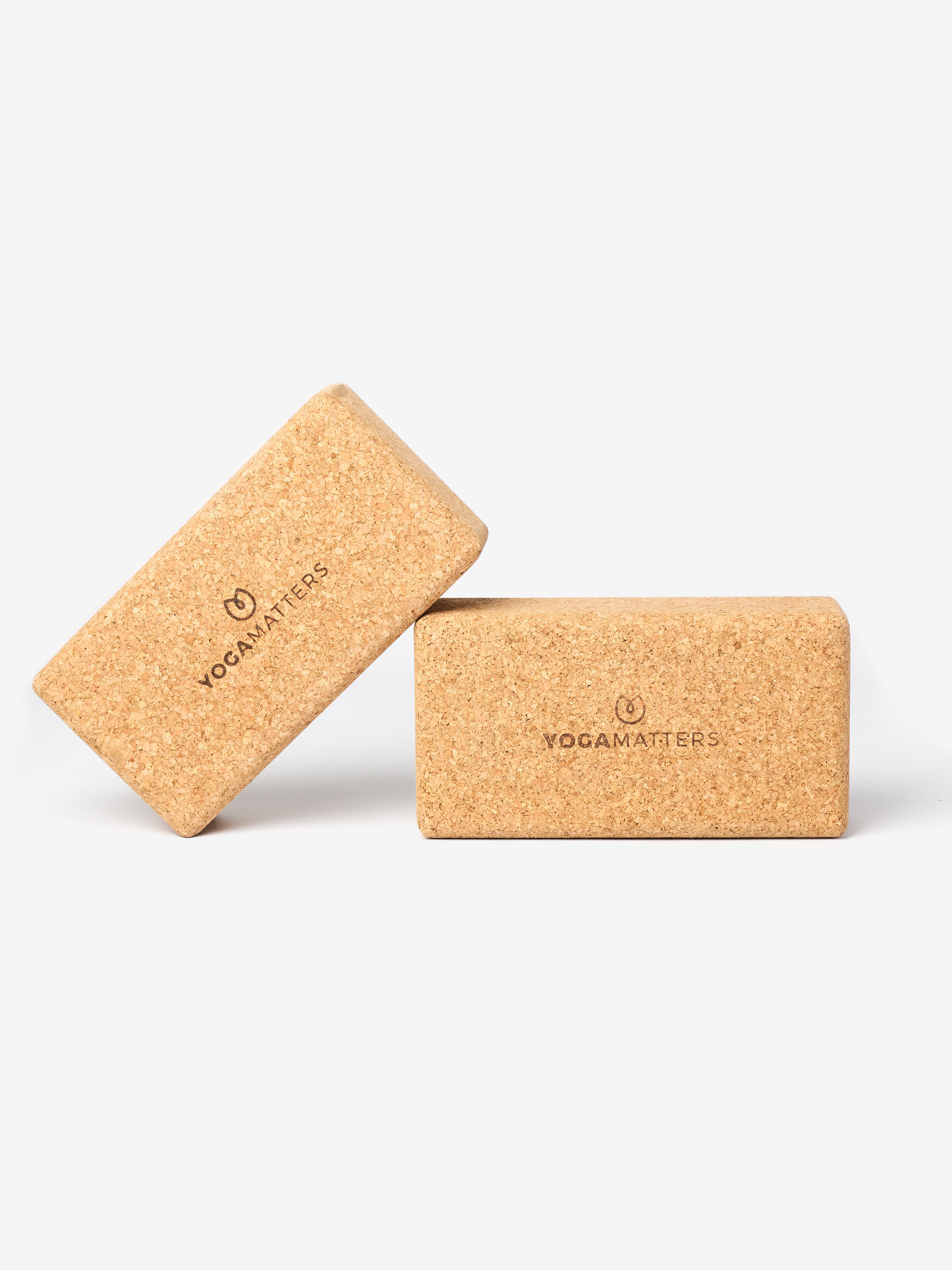 Premium Cork Yoga Blocks - Pair of 2 Eco-Friendly Yoga Bricks for Stability & Support | Ideal for Yoga, Pilates & Meditation at Home or Studio