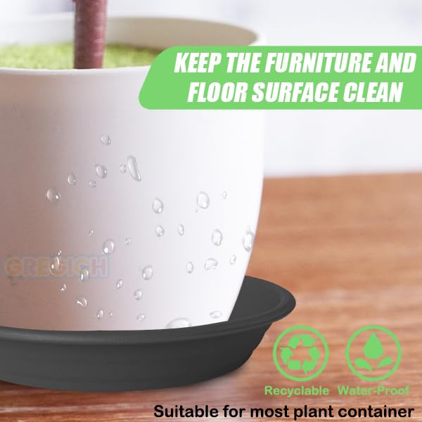 6-Pack 10 Inch Plastic Plant Saucers (7.7
