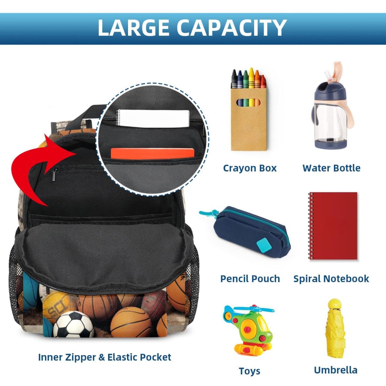 Stylish Travel Backpacks for Women & Men - Durable Sports Backpack for Basketball, Football, Baseball - Perfect for Gym, School, Hiking & Outdoor Adventures