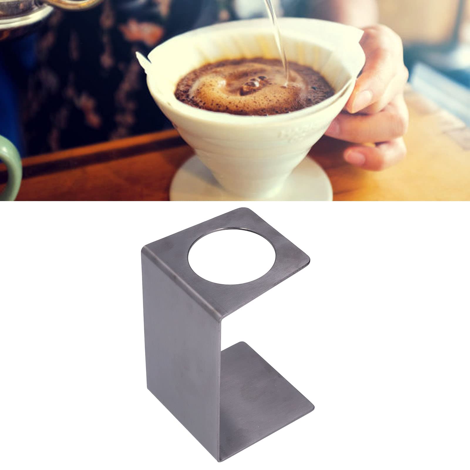 Premium Drip Coffee Stand - Pour Over Coffee Maker & Dripper Holder for Coffee Connoisseurs - Barista-Grade Coffee Accessories for Home, Office & Cafe Use (Black)