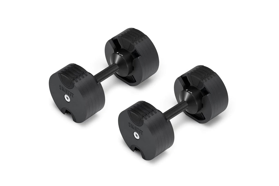 NÜOBELL 50lb Adjustable Dumbbells Set - Premium Matte Black Home Gym Weights for Strength Training & Fitness Workouts