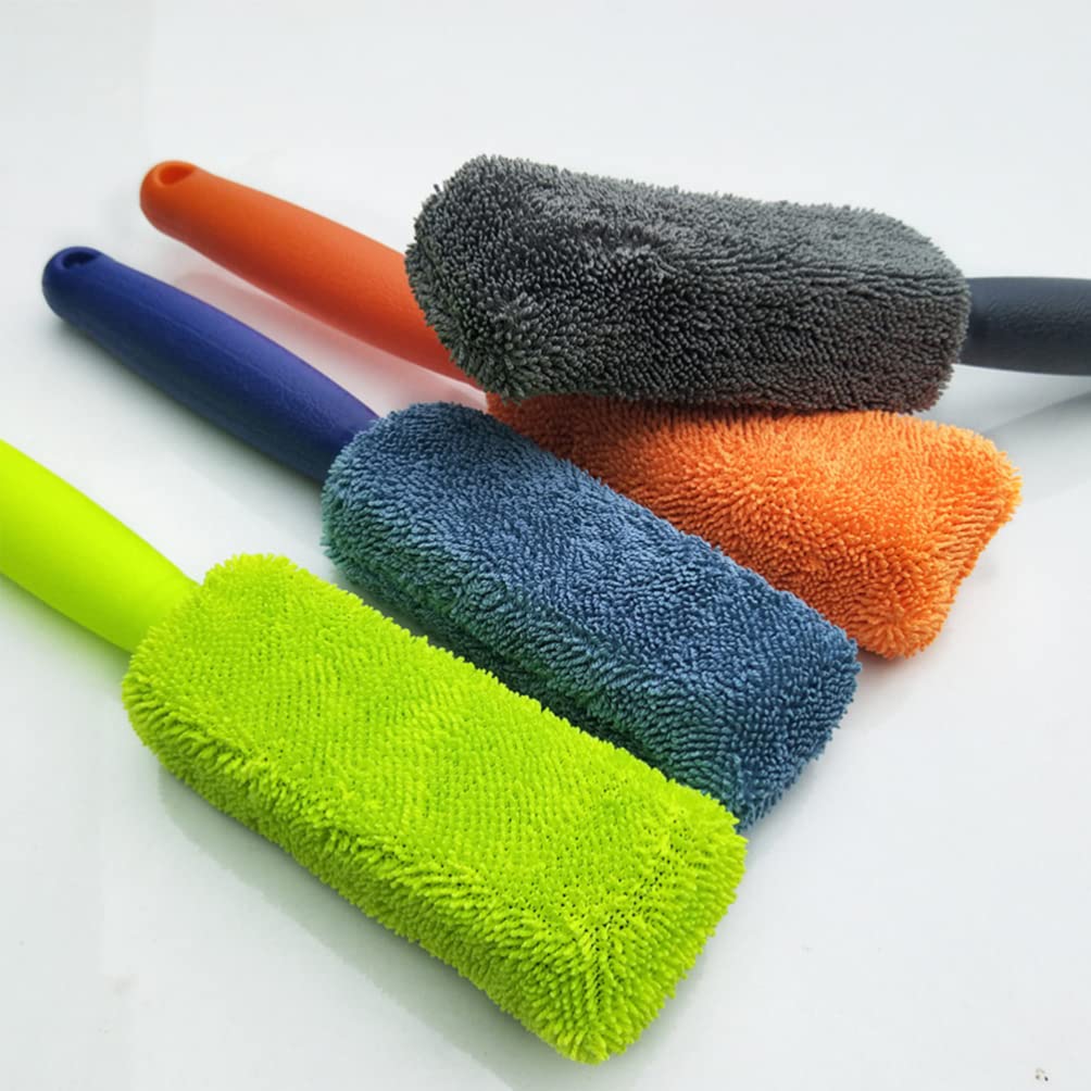 VICASKY 2-Pack Car, Truck & Motorcycle Cleaning Brush Set - Heavy Duty Wheel, Tire & Hub Scrubber for Deep Cleaning - Perfect for Auto Detailing, Bike Maintenance & DIY Car Wash Accessories