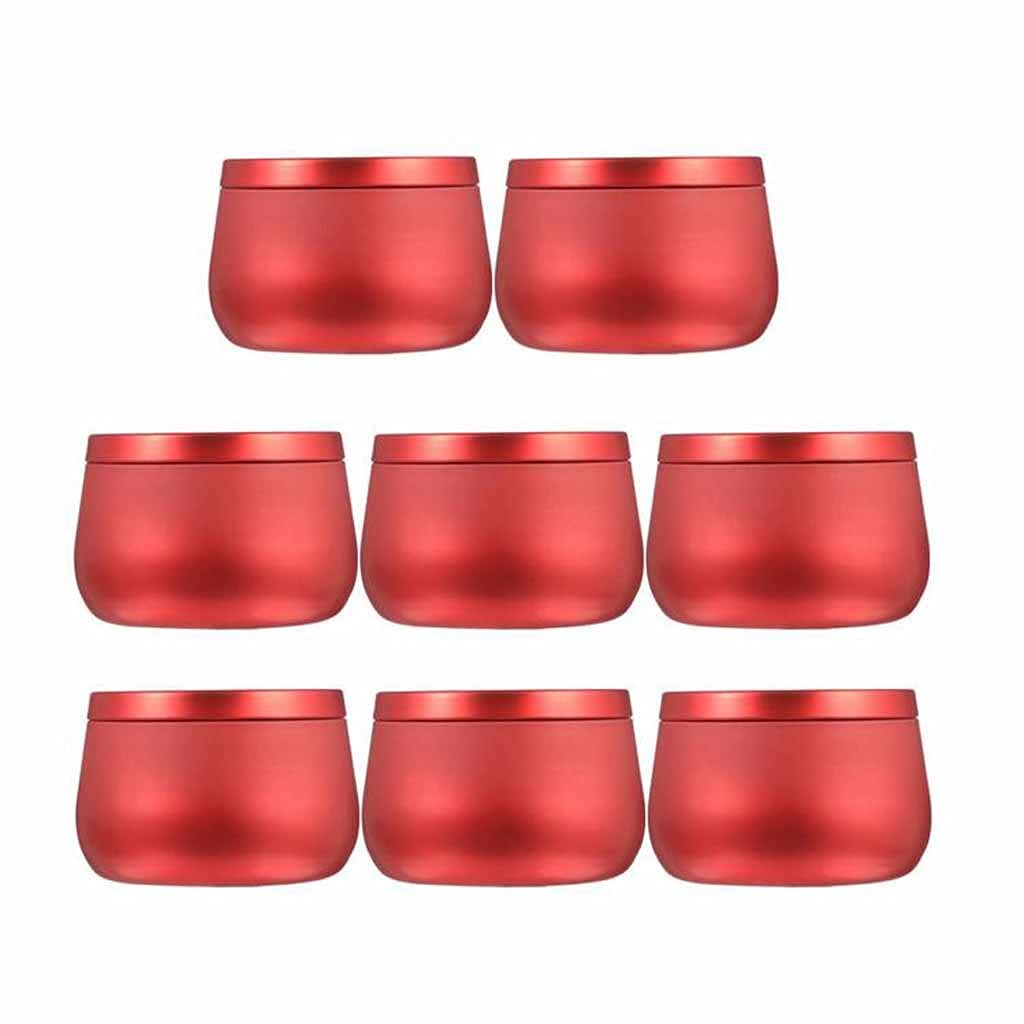 8-Piece Round Tea Tin Can Set - Airtight Storage for Candles, Candy, Beads & Crafts | Sealed Canister Box for Tea, DIY Supplies & Handicrafts (Color: B) - Perfect for Home Organization, Gift Packaging & Craft Projects