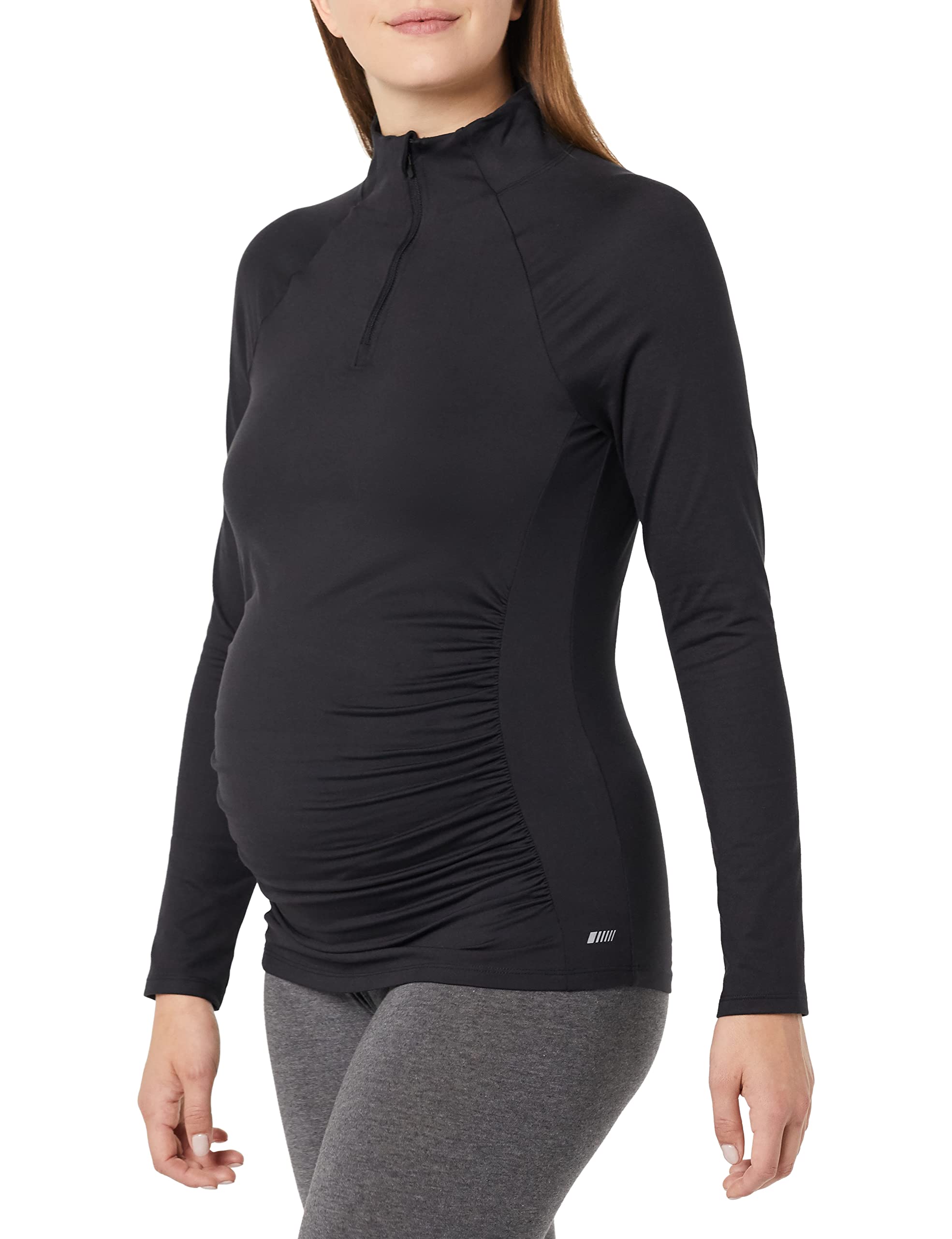 Amazon Essentials Women's Half Zip Maternity Sports Jacket - Breathable Workout Jacket for Pregnant Women - Perfect for Yoga, Running & Outdoor Activities