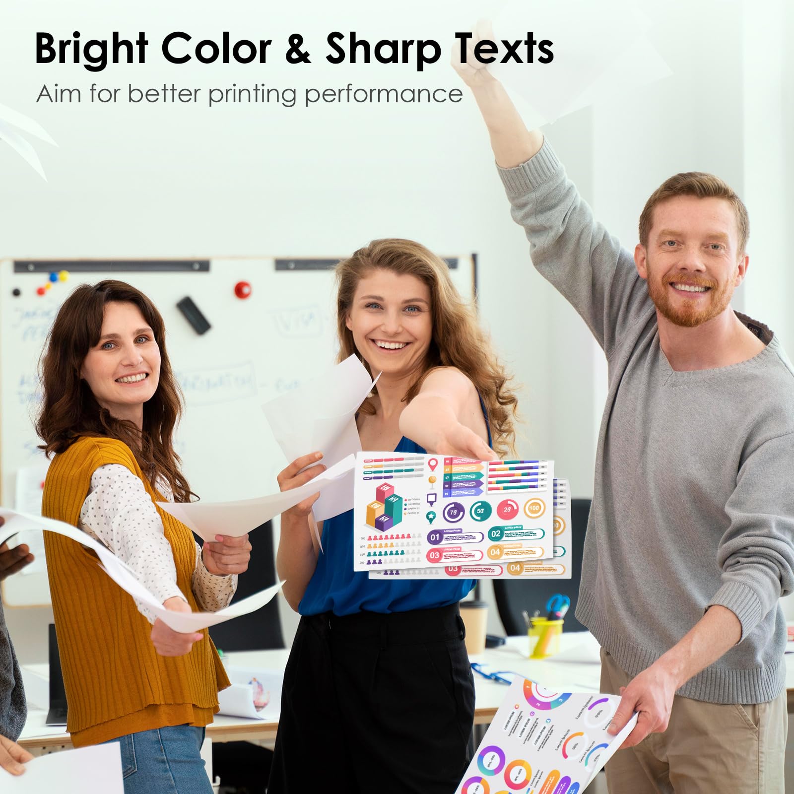 HP 64XL Ink Cartridge Combo Pack - Black & Color Replacement for HP Envy Photo 7855 7858 7155 7120 7800 6252 6255 7158 7100 & Tango Printer - High Yield Printing for Home Office, School Projects, and Photo Printing