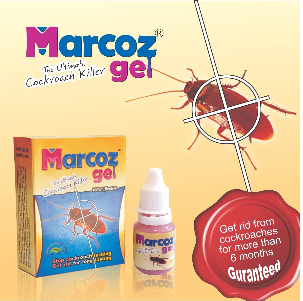 MMR Making Marvelous Marcoz Gel - Ultimate Cockroach Killer Gel for Home & Kitchen | Safe, Odorless, Fast-Acting | Powerful 20g (Pack of 2) | Effective Pest Control for Apartments, Restaurants & Food Storage Areas