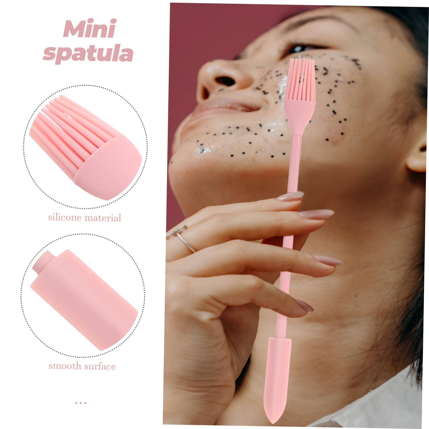 iPetboom Retractable Makeup Spatula Set - Pink Stainless Steel Cosmetic Scoop & Lotion Spatula for Skincare, Foundation, Creams | Perfect for Travel, Salon, Home Beauty Routine