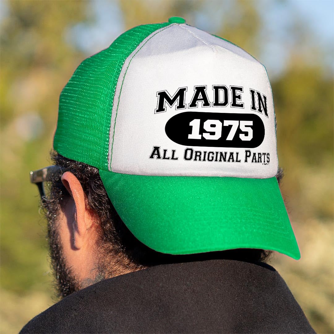 ThisWear 50th Birthday Snapback Trucker Hat - Vintage Milestone Year Celebration Cap for Men & Women - Perfect for Birthday Parties, Anniversaries, and Special Occasions