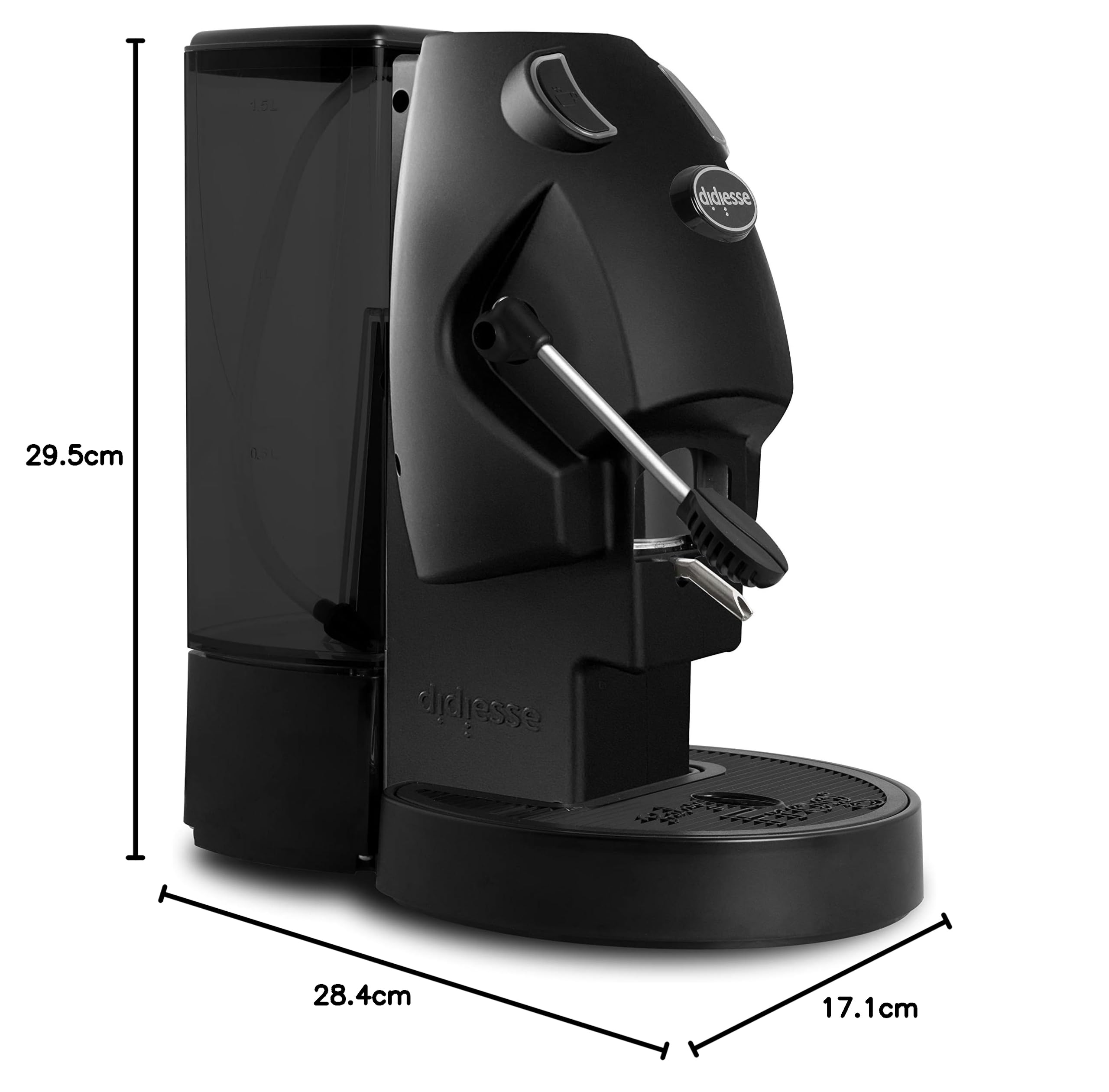 **Didieese Baby Frog Collection 44mm Nero Soft Coffee Capsule Machine - Compact & Lightweight, 1.5L Water Tank, Low Energy (450W), Standby Mode - Perfect for Home, Office, or Small Spaces**