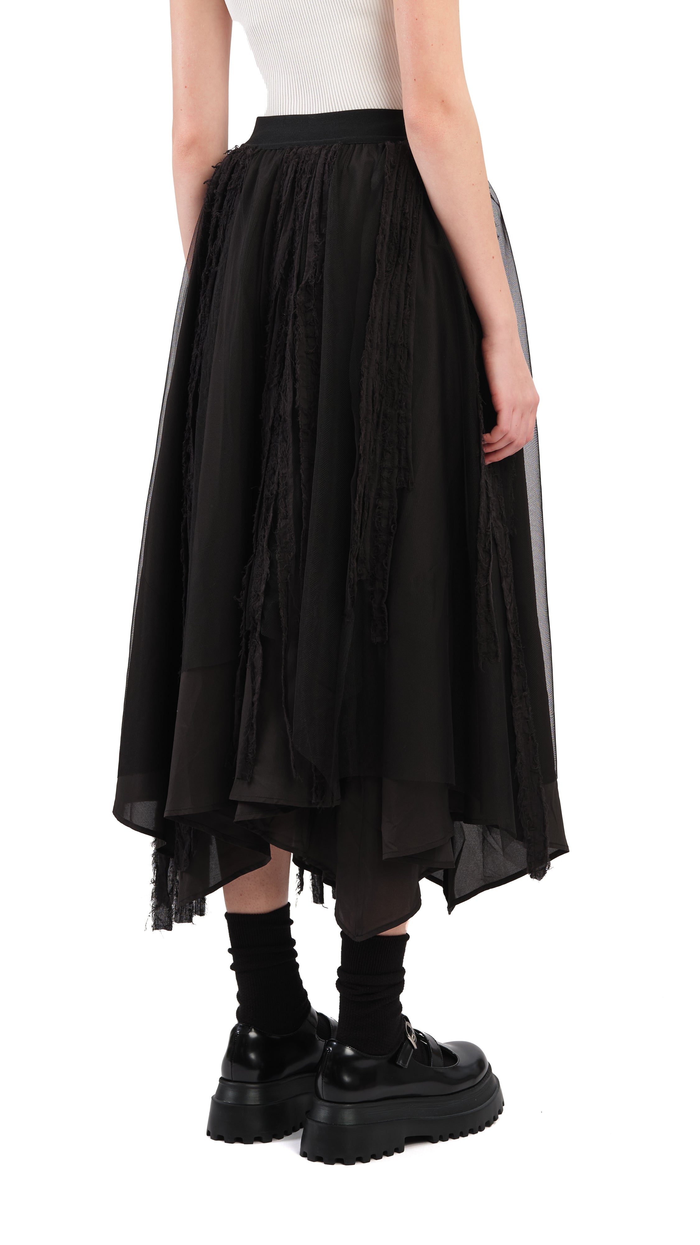 Asymmetric Layer Skirt for Women - Trendy High-Low Hem Flowy Midi Skirt | Perfect for Casual Outfits, Date Nights & Summer Vacations